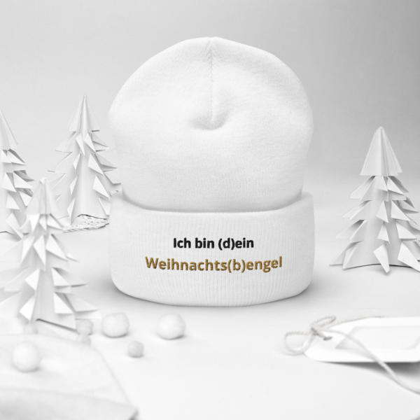 Umgeschlagene Beanie “Ich bin (d)ein Weihnachts(b)engel