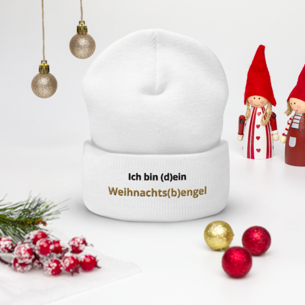 Umgeschlagene Beanie “Ich bin (d)ein Weihnachts(b)engel