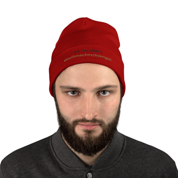 Bestickte Beanie “Ich bin (d)ein Weihnachts(b)engel”